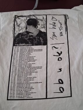Vintage Sam Hala NA Tour Graphic Tour T-Shirt in White Size Medium